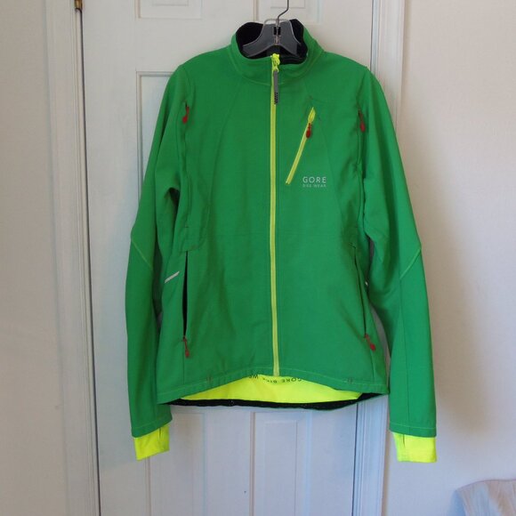 GORE Bike Wear Men's Fusion Cosmo Windstopper Jacket Green sz XL - Picture 1 of 12